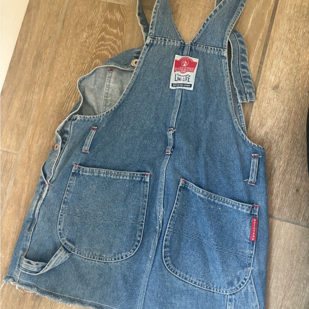 Jean / denim overalls dress